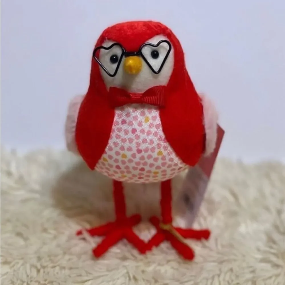 Target Featherly Friends Birds Spritz Figurine Valentine Love Birds Fabric